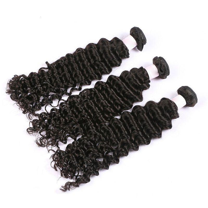 WOWANGEL Bundles Deal 3pcs Straight/Body Wave/Deep Wave 100% Human Hair Weaves - wowangel