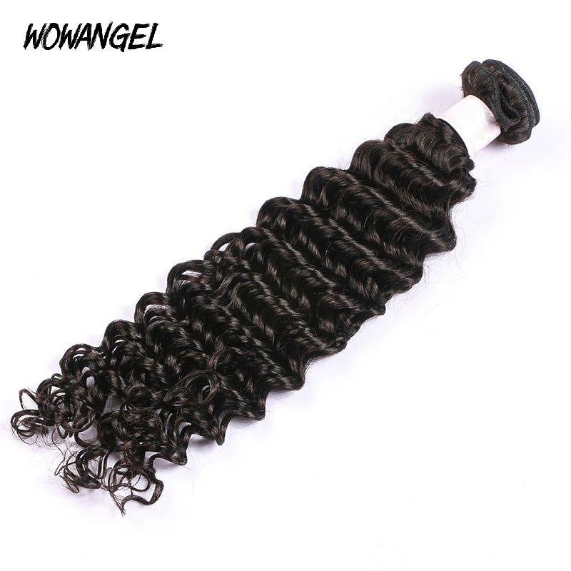 WOWANGEL Bundles Deal 4pcs 100% Human Hair Weaves Straight/ Body Wave/ Deep Wave - wowangel