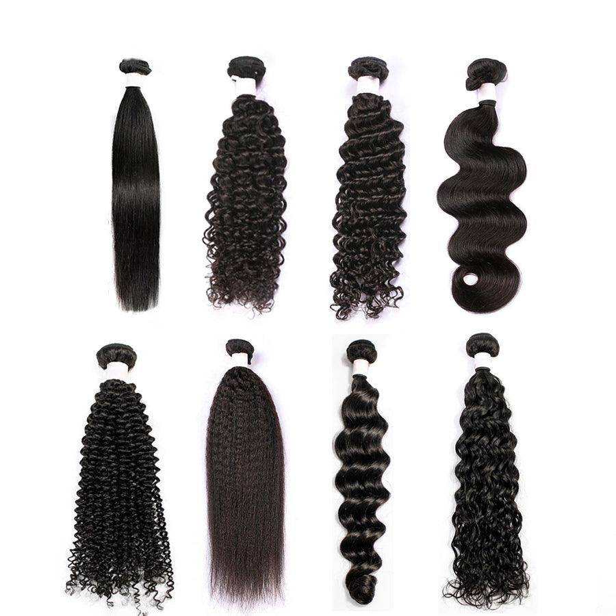 WOWANGEL hair bundle set with various textures
