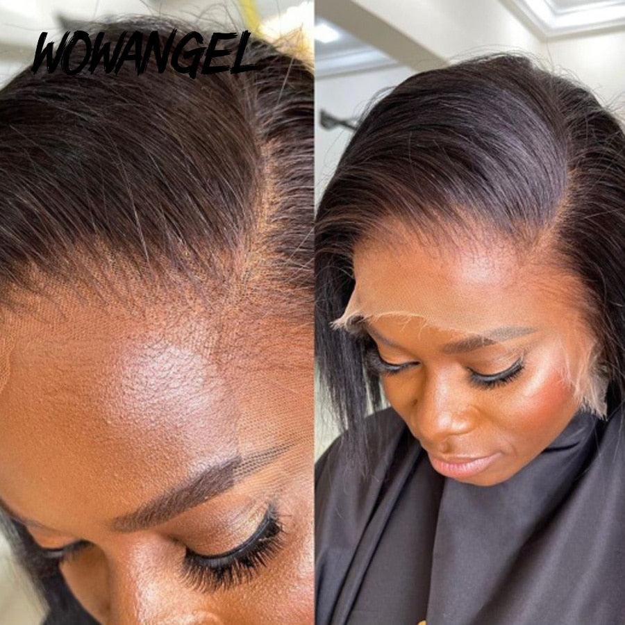 Close-up of WOWANGEL Wig's pre-plucked hairline