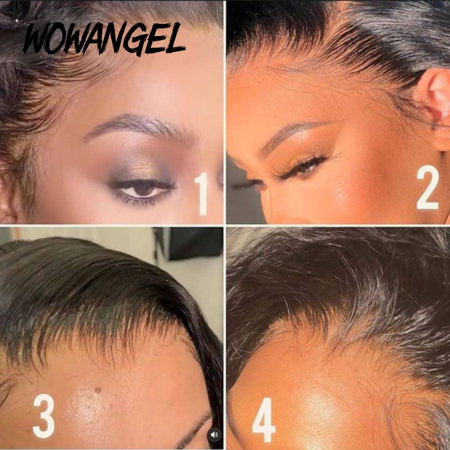 Close-up of WOWANGEL HD Lace wig hairline details