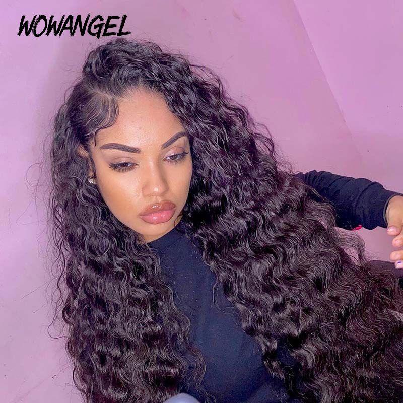 Model wearing WOWANGEL loose deep wave wig