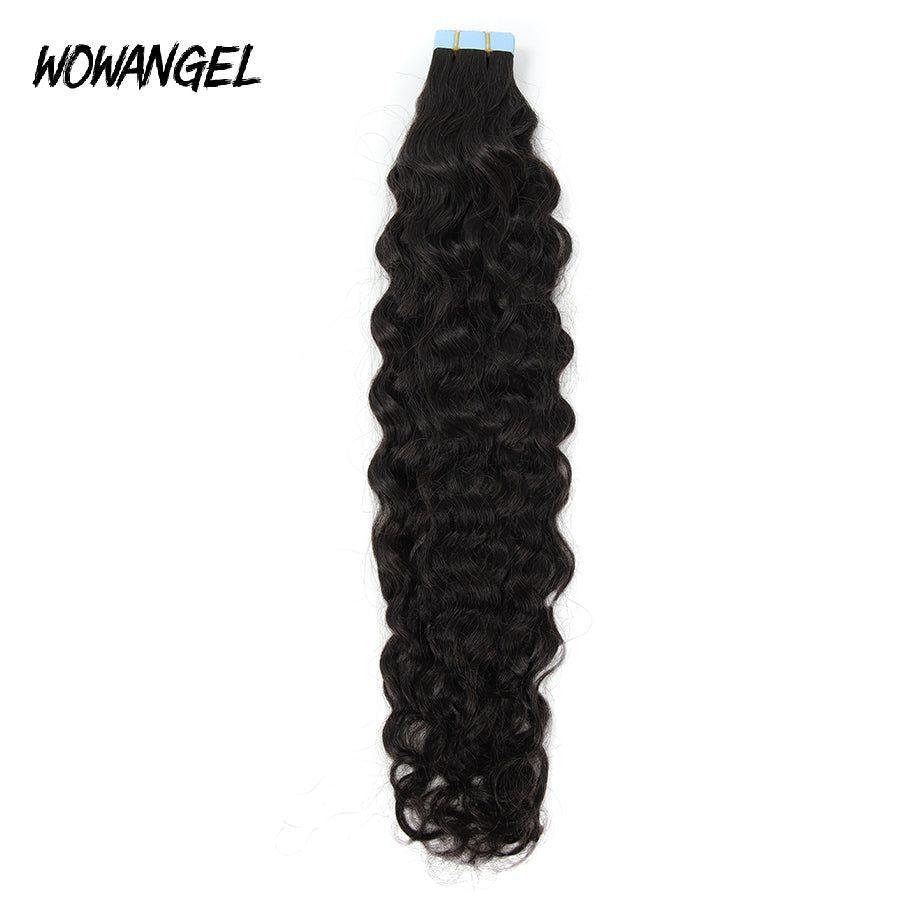 WOWANGEL Tape in Hair Extensions Water Wave Human Hair 40pcs 100g (Clearance Deal) - wowangel