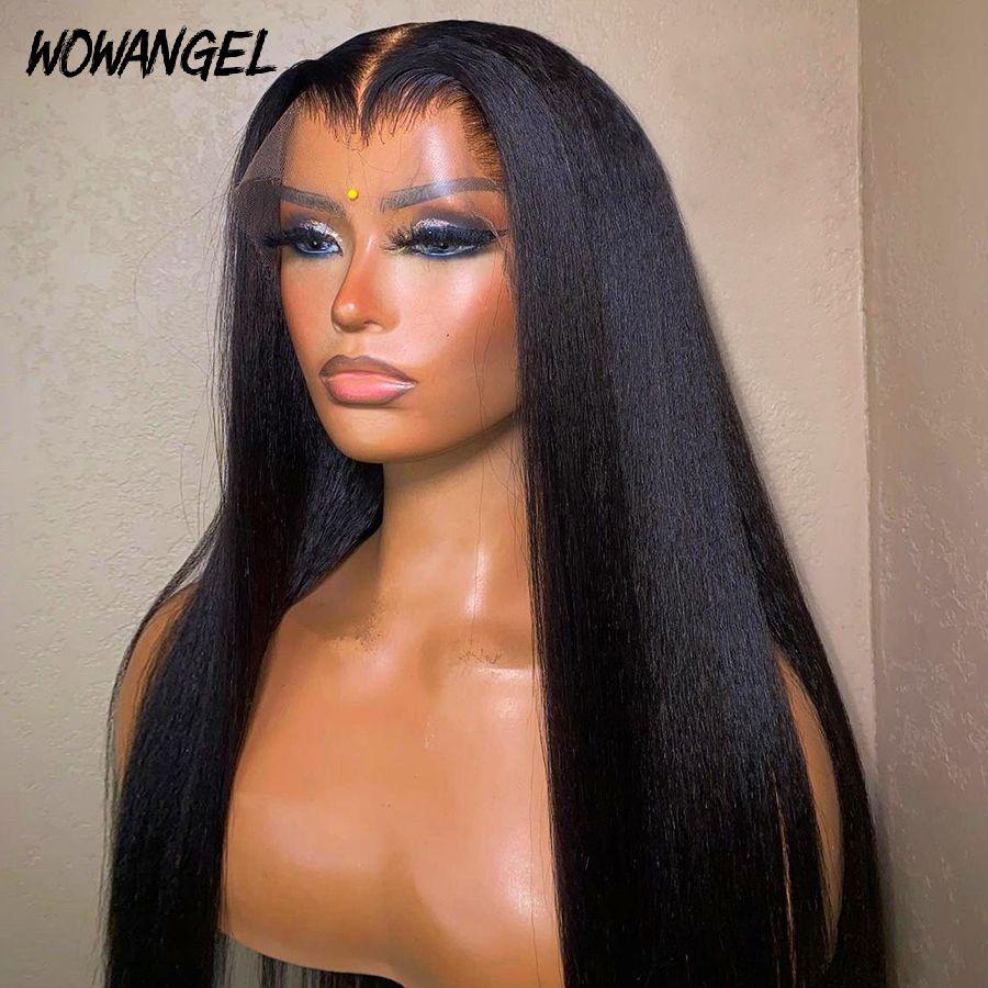 Close-up of Yaki Straight HD Lace Wig hairline